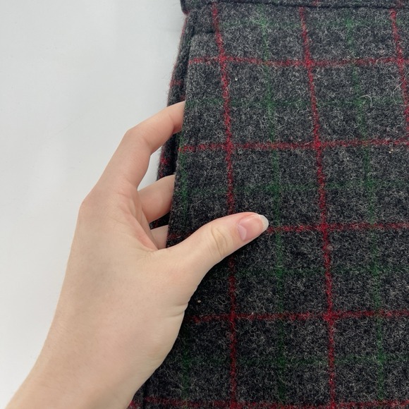 VINTAGE JOHNSON WOOLEN GRAY STRIPED HEAVY WOOL PANTS Sz 37 X 31.5 Thick - Picture 7 of 14